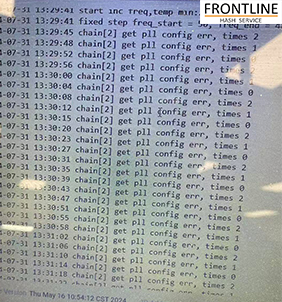 S21/T21 Hashboard PLL error - Onsite Repair